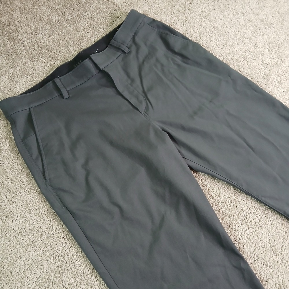 Nike Golf Dri-FIT Pants Mens 36x32 Gray Flat Front Performance Trousers